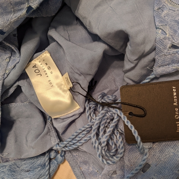 J.O.A. Soul Mate Light Blue Lace Off-the-Shoulder - Picture 6 of 7